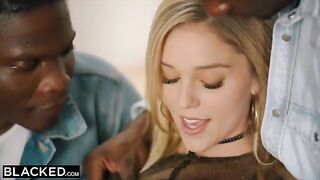 Petite blonde Kali Rose gets her pussy full of BBCs