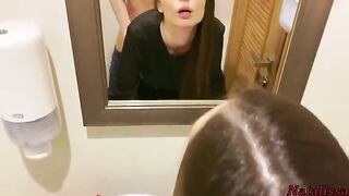 Babe agreed to fuck on the first date in the toilet restaurant, Natalissa