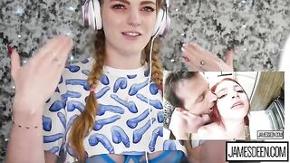 Carly Rae Summers reacts to intense anal orgasm compilations