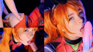 Asuka Langley is a total slut in this scene