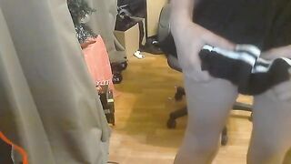 Schoolgirl fucks with her boyfriend at home