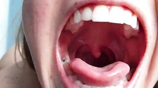 I bring you my mouth, drool and all, up close
