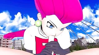 Jessie Team Rocket seduces with her slim body in POV