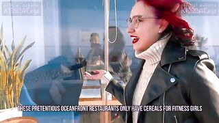 A beautiful Russian student tried catfishing to get some breakfast, ending up getting fucked outdoors