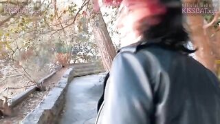 A beautiful Russian student tried catfishing to get some breakfast, ending up getting fucked outdoors