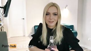 A hot blonde schoolgirl, just like the stunning Lis Evans, came to visit and got intimate