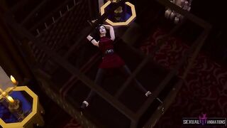 Ada Wong caught by a police zombie girl and fucked hard