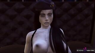Ada Wong caught by a police zombie girl and fucked hard