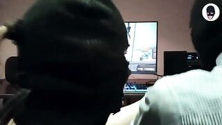 Sloppy blowjob and deepthroat action with intense throat piecing
