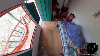 A hot chick maid fucked by a tourist in the hostel