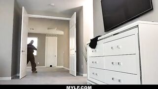 The babysitter Joslyn James got caught and fucked hard