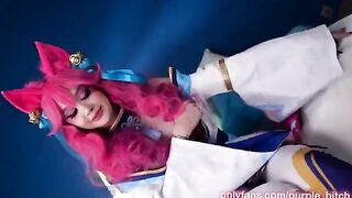 Spirit blossom Ahri enjoys getting fucked by a huge cock