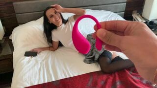 He's controlling my orgasm again with the intense Lovense Lush 3 toy