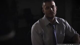Shady reporter fucked Evelyn Claire in the office, a bold move