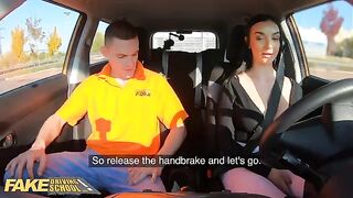A fake driving school instructor cheats with his hot student, Lady Gang