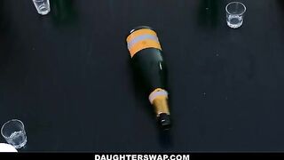 Spin the bottle game ends with a messy sexual encounter for the two participants