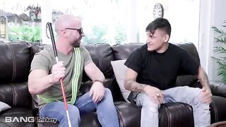Brunette Latina Vienna Black gets fucked by a blind guy in a tricky setup