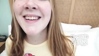 Redhead teen with freckles and red pubic hair gets her pussy eaten and fucked