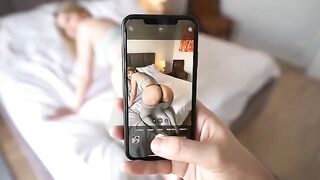 My stepsis distracted me from work and got intimate