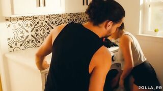 The husband rewarded his wife with sex for doing the laundry