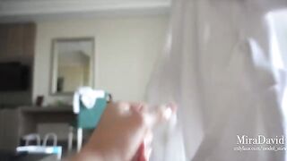 This girl knows how to relax on vacation. Handjob and hard sex