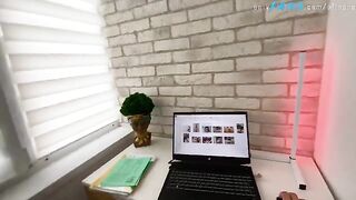 A stepson got caught jerking off to photos of his sexy stepmom in a compromising way