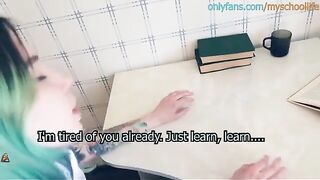 A schoolgirl was fucked in her ass by a strict teacher