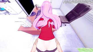 Cutie Shikimori Micchon gets fucked from behind in this hot hentai scene