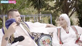 A hot Greek MILF is getting her tight asshole gapped by a horny farmer