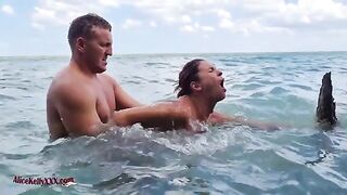 Babe has amazing sex in the blue lagoon