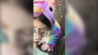 A girl ran away after getting fucked in a public place - SolaZola