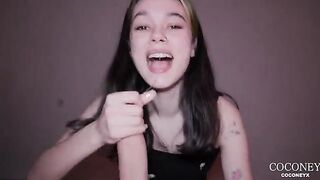 I love cum in mouth ♡. It's a passionate appeal for intense oral pleasure