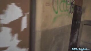 An 18-year-old babe is showing how to suck and fuck in the basement