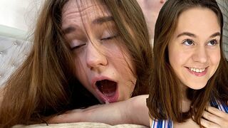 A taste of the husband's dick with a passionate and appetizing slut