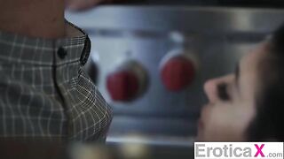 The hottest kitchen sex with a great couple