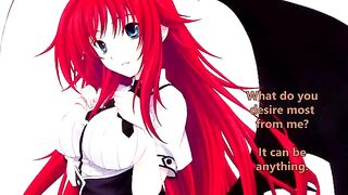 Rias welcomes her new servant in a captivating hentai JOI scene