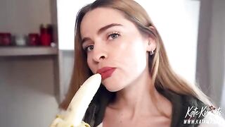 A hungry neighbor makes amazing eye contact with a beautiful girl