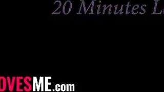 Petite Vixen surprises her stepbro with a deepthroat blowjob for his birthday