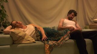 Evening alone with a big natural tits stepmom
