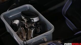 Two busty beauties in anal DP action