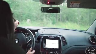 Two girls took a guy into the forest and fucked him hard
