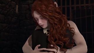 Harry Potter fucked Hermione Granger on the third floor of Hogwarts