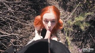 Ginger teen Madi Collins flashed and got fucked hard