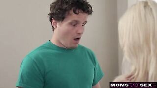 Stepson's favorite fantasy is to be seduced by a hot MILF stepmom