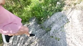 Pick up a girl and fuck her in the car outdoors