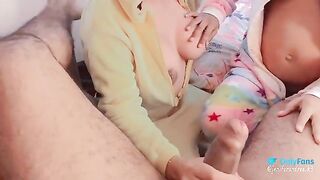 A trio with a pregnant woman of 6 months is an unforgettable pleasure
