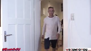 Amateur swingers party with strangers, featuring intense action