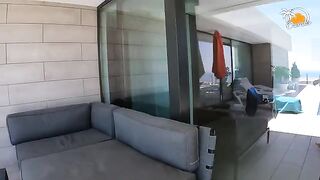 A blonde girl in socks fucked passionately by her boyfriend in an intimate setting