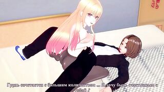 A sexy girl is dressing up to please her lover in this captivating scene