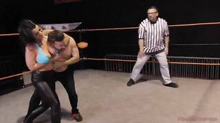 Nadia White dominates Glenn King in a fierce match